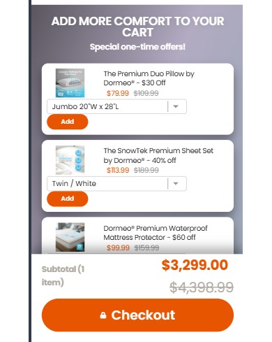 Dormeo USA — Mobile