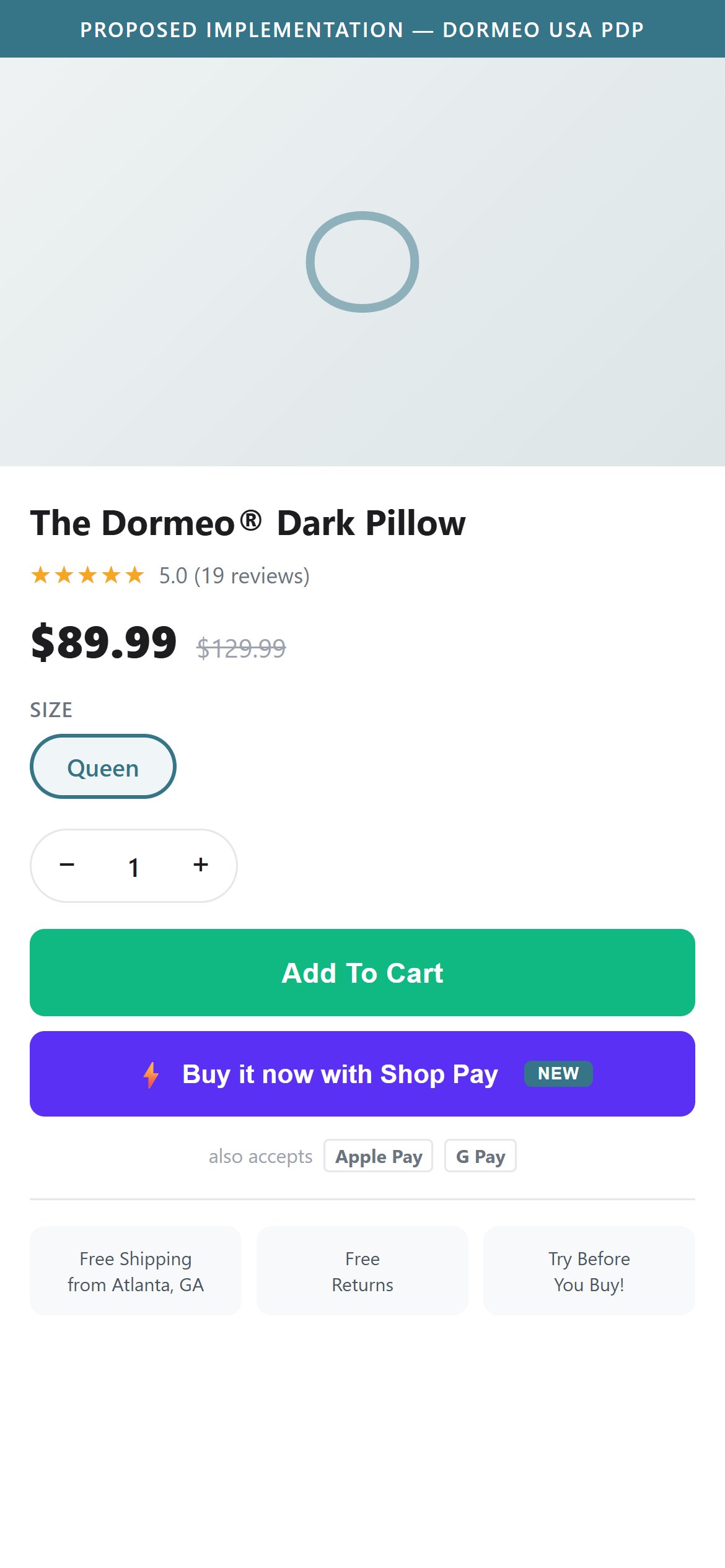 Proposed implementation — Dormeo USA