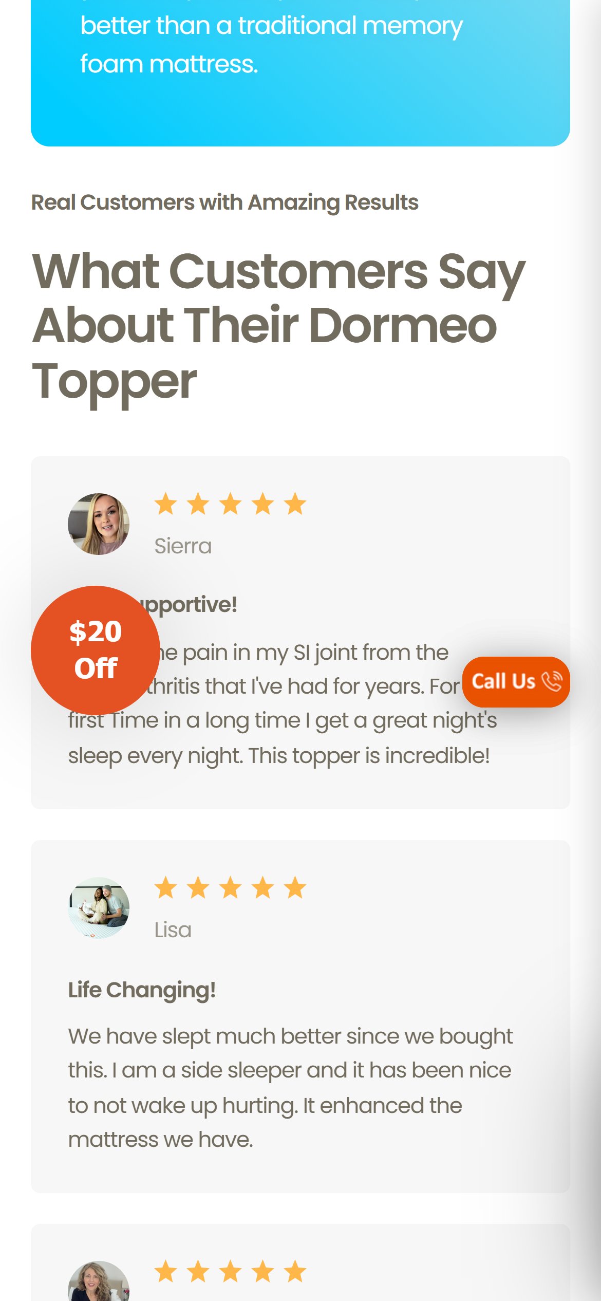 Dormeo USA — Mobile